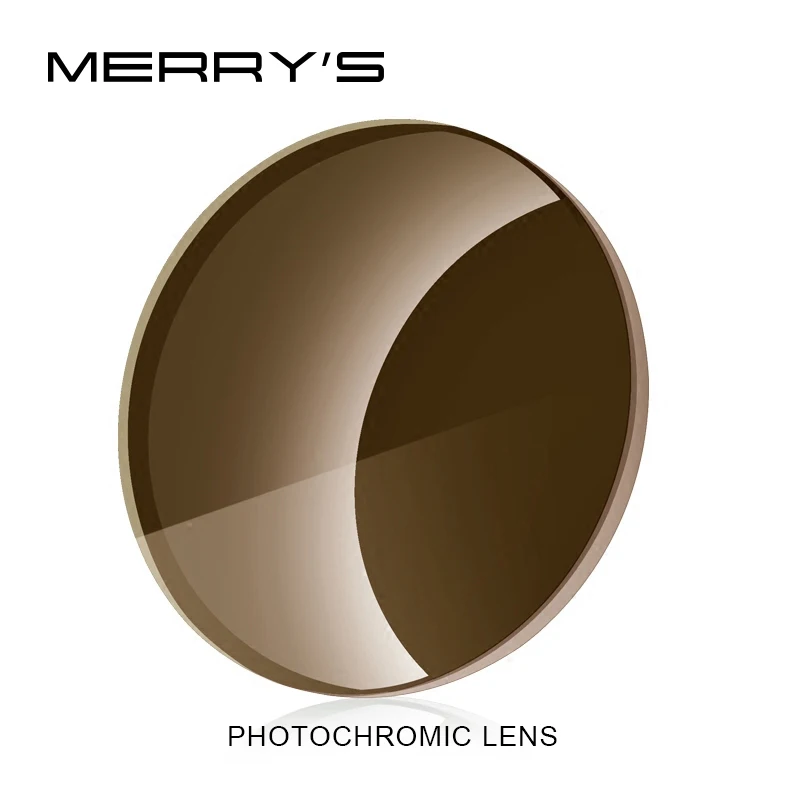 MERRYS Photochromic Series 1.56 1.61 1.67 Prescription CR-39 Resin Aspheric Glasses Lenses Myopia Sunglasses Lens