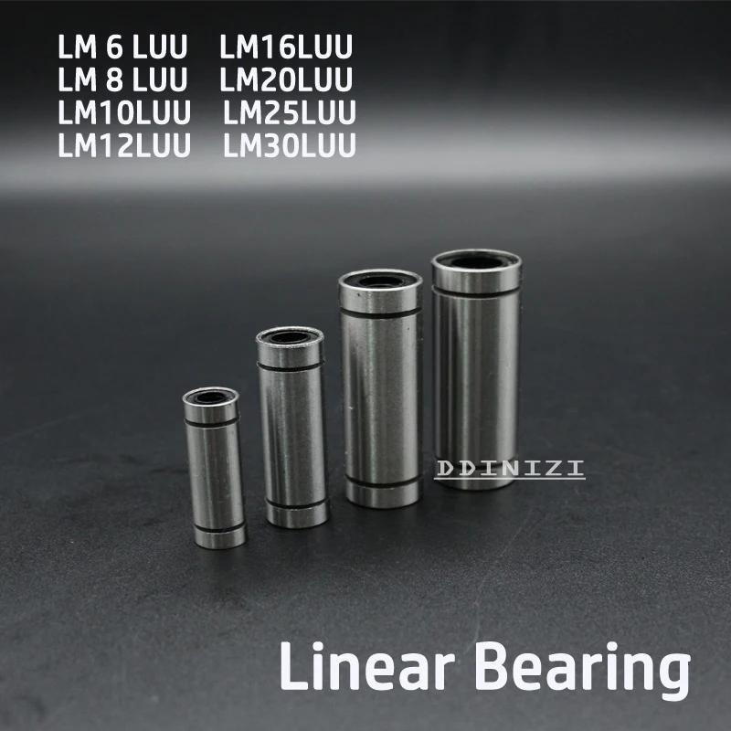 10pcs/lot LM6LUU LM8LUU LM10LUU LM12LUU LM16LUU Linear Bushing 8mm CNC Linear Bearings For Rods Liner Rail Linear Shaft Part