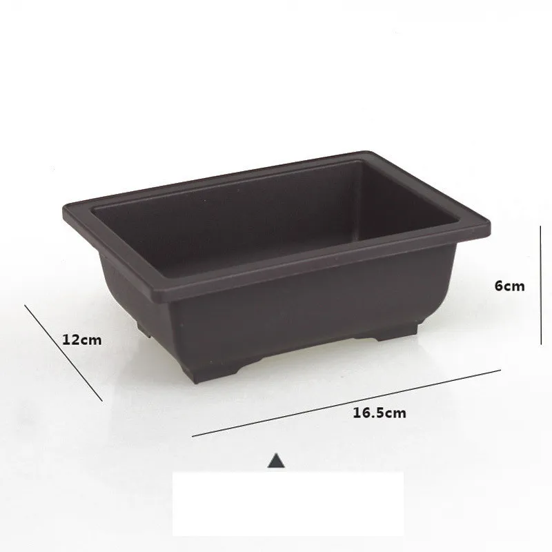 Flower Pot Imitation Plastic Balcony Square Plastic Pots Flower Bonsai Bowl Nursery Basin Planter Imitation Rectangle