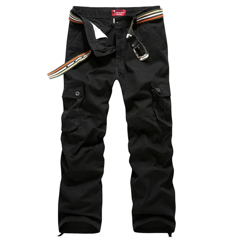 Mannen Cargo Broek Militaire Leger Broek 100% Katoen Khaki/Groen/Bruin/Zwart Big Size 30-44 mannen Lange Broek