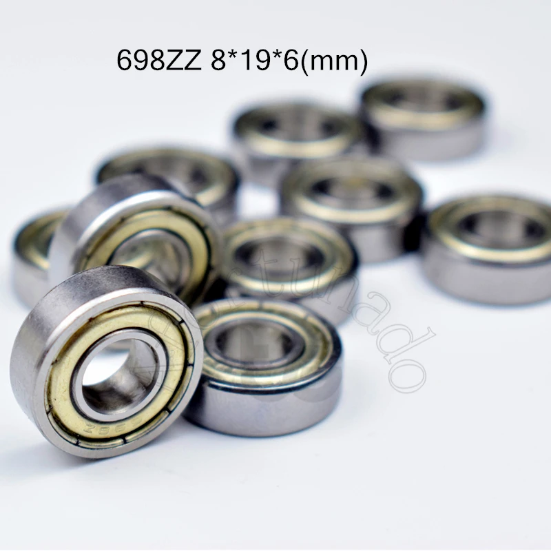 698zz Bearing 10pcs 8*19*6(mm) free shipping chrome steel Metal Sealed High speed Mechanical equipment parts