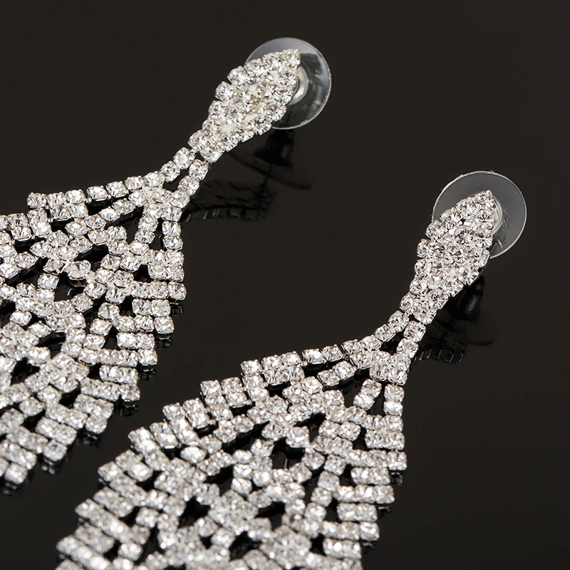 YFJEWE Jewelry Fashion Earrings for Women Crystal Wedding Drop Earrings Bride Rhinestone Bridesmaid Brincos Party Prom E317