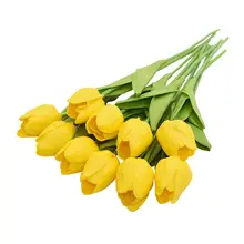Artificial Tulip Bouquet 10PCS Real Touch Wedding Decor #5