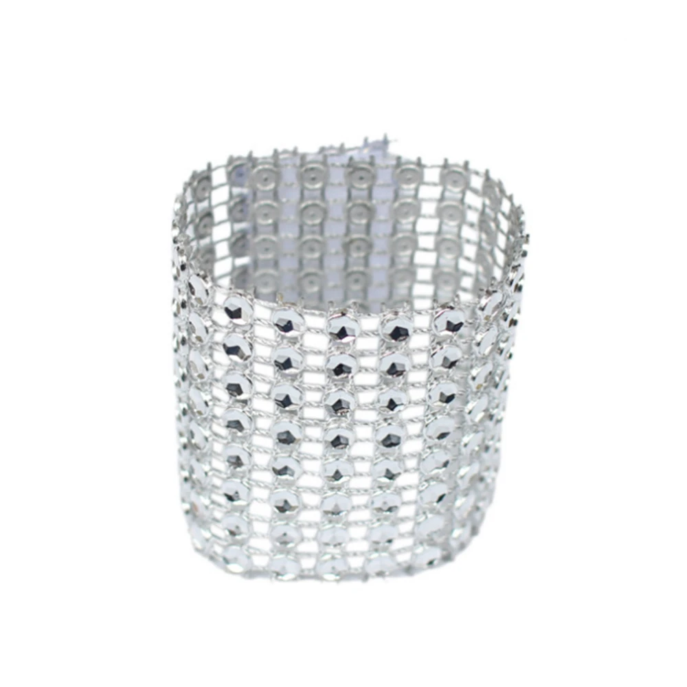 

Diamond Napkin Rings for Wedding, Plastic Ring, Table Decoration Supplies, Accessories, 100 PCs/Lot