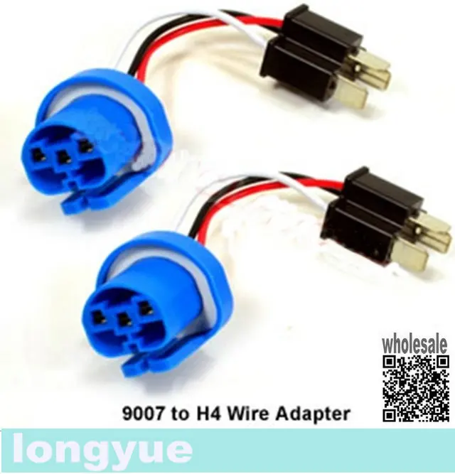 

Longye Factory Sale 10pcs 9004/9007 to H4 Headlight Wire Adapter New 10cm