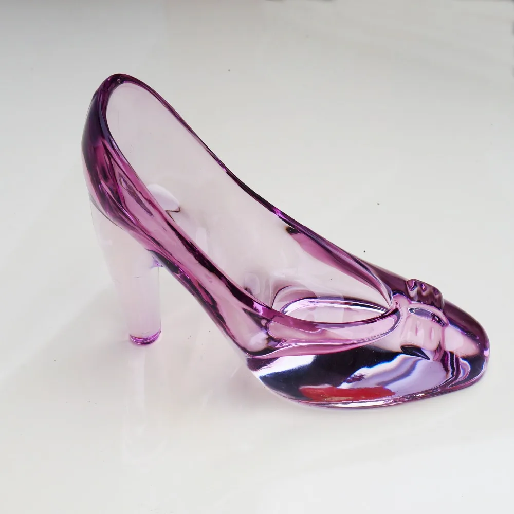 Crystal shoes glass slipper birthday gift home decor Cinderella High-heeled shoes Wedding shoes figurines miniatures ornament image 6