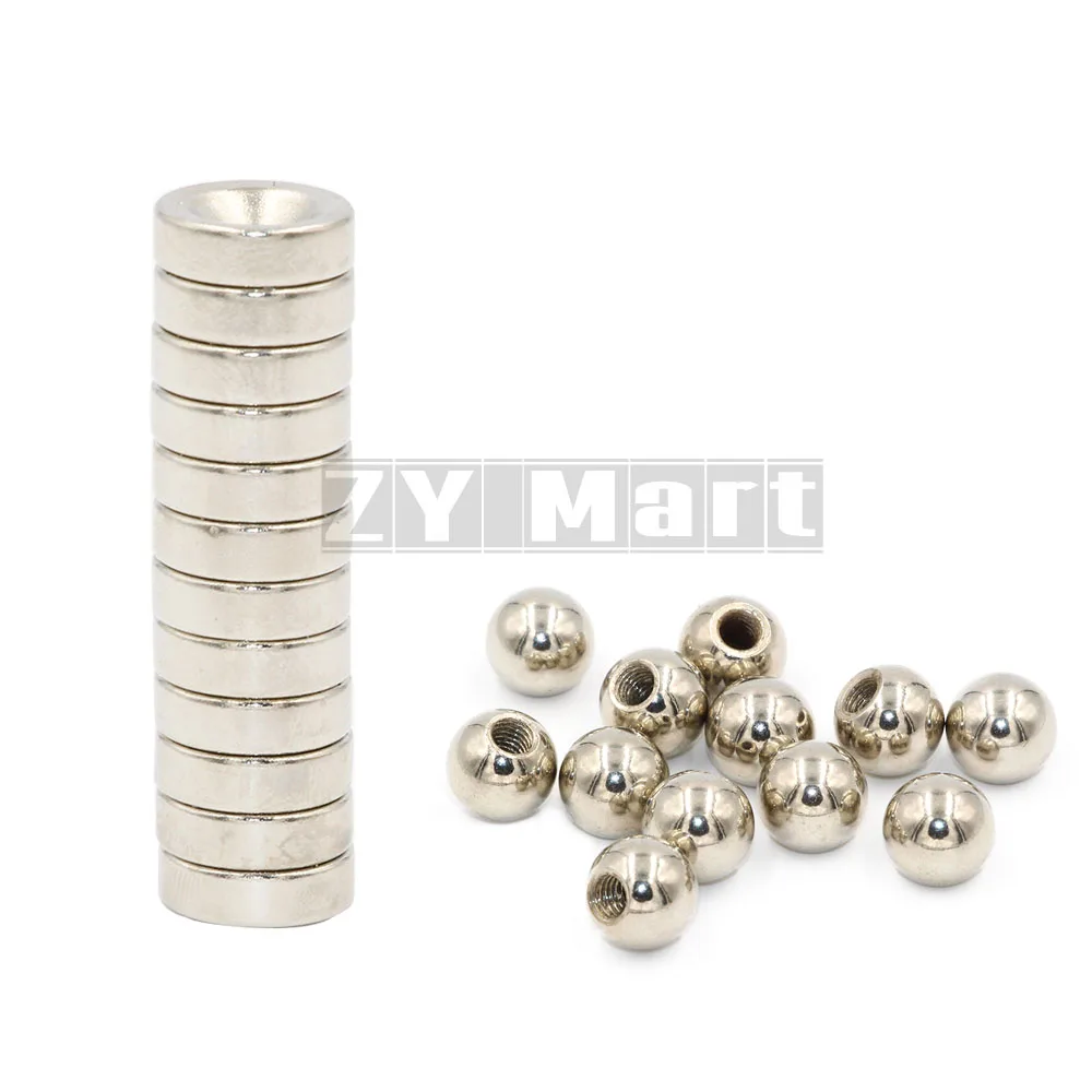 12kit=24pcs Reprap Delta Kossel K800 Round Screw Ball + Round Magnetic Bracket For 3D Printer