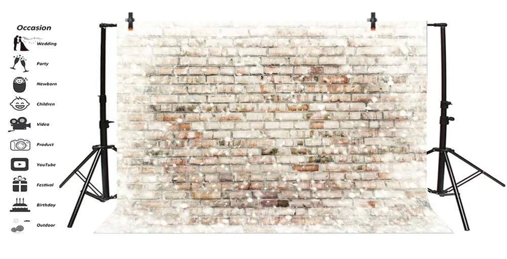 Laeacco-خلفية لصور الأطفال ، خلفية جدارية من الطوب لصور الأطفال ، خلفية صور شخصية لاستوديو الصور