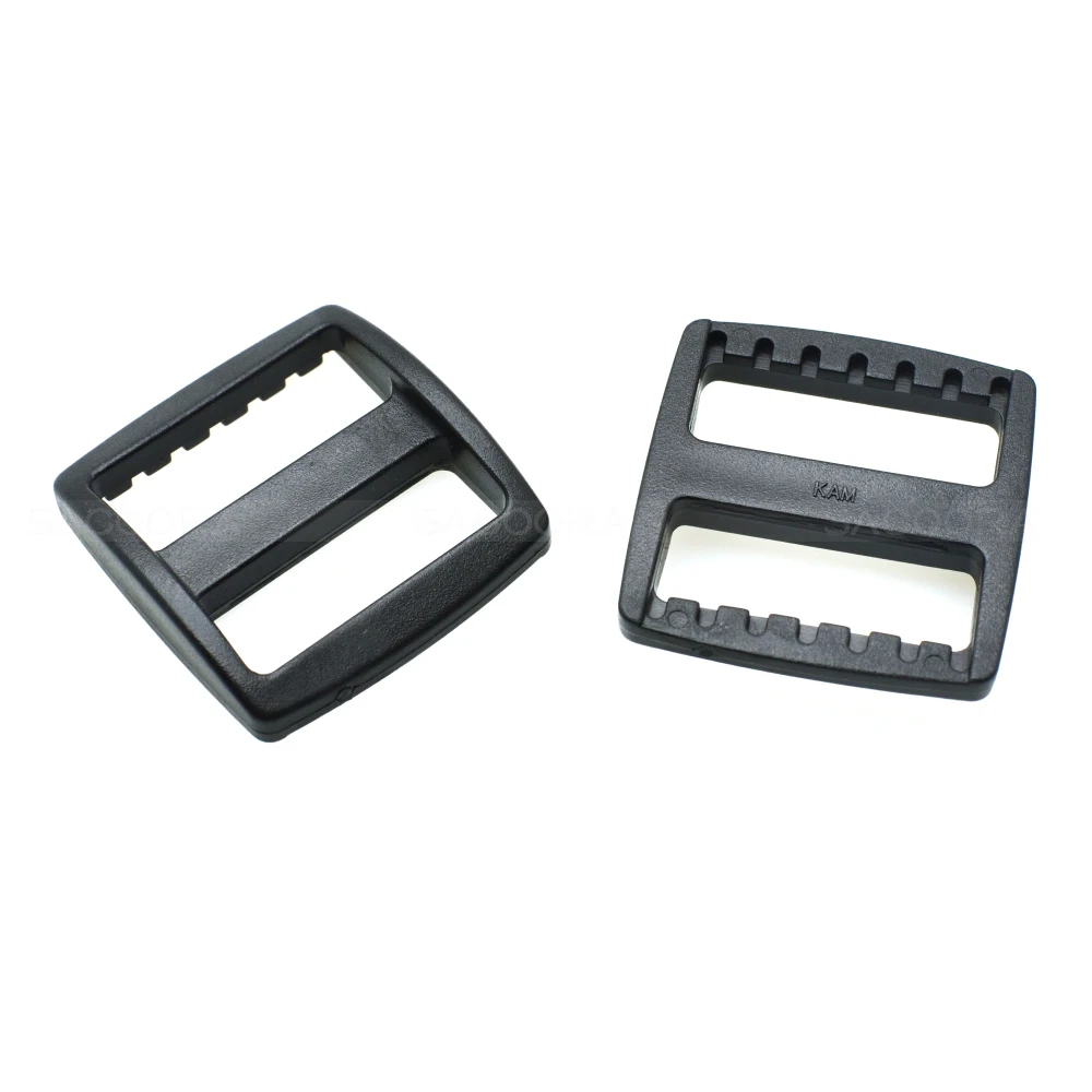 10pcs/pack Plastic Slider Tri Glide Adjust Buckles Belt Buckle Backpack Straps Webbing 10/16/20/25/32/38mm Wider Style Black