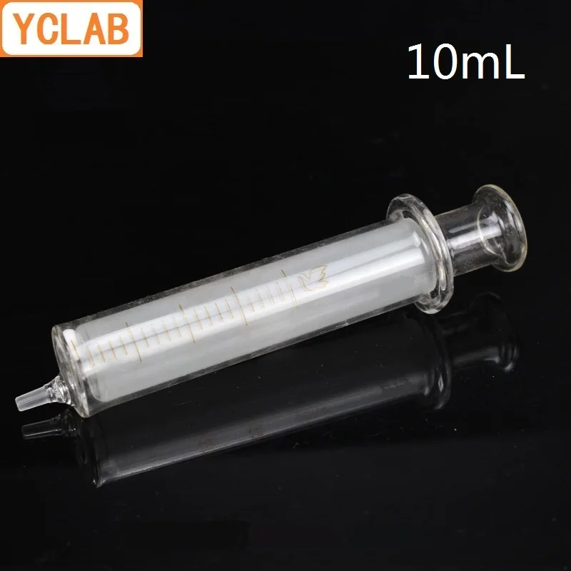 YCLAB 10mL Glass Syringe Injector Ink Sampler with Needle Laboratory Chemistry Equipment