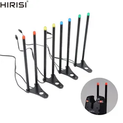 4 pçs carpa pesca enfrentar led snag orelhas pesca snag orelha barra com luz led cor verde amarelo vermelho azul