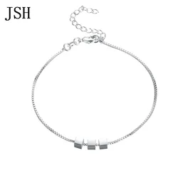 925 charms pendant Beautiful Elegant wedding women cute silver color chain Bracelet high quality fashion Anklet jewelry LH030