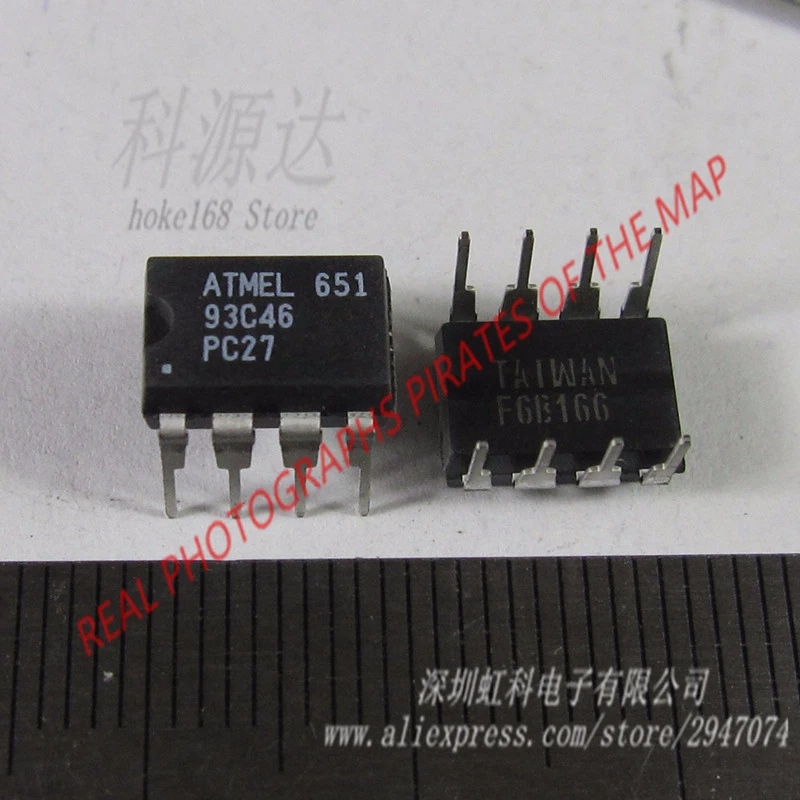 10 unids/lote AT93C46 DIP-8 AT93C46-10PC-2.7 en Stock