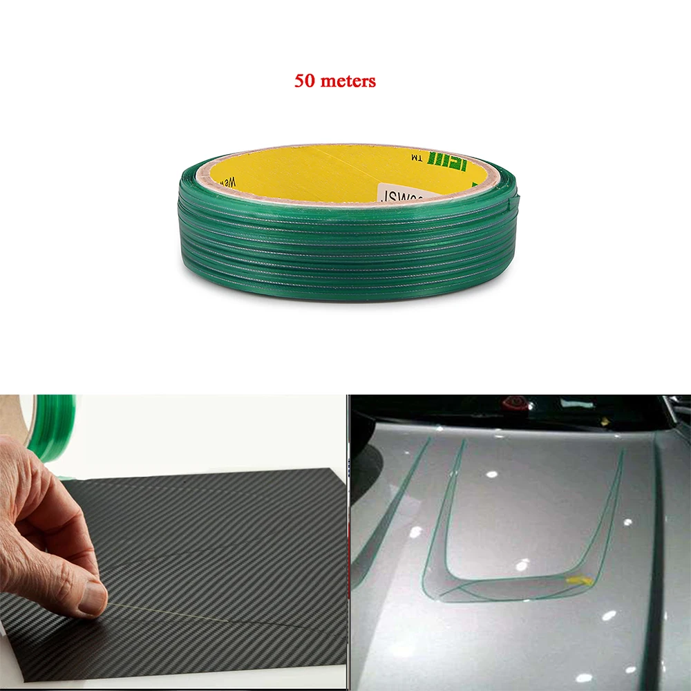 FOSHIO 5/50M Knifeless Tape Design Line Car Stickers Wrapping Foil Film Cutting Tape Knife Vinyl Wrap Car Styling Accessories