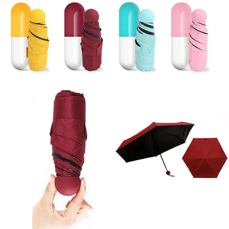 JPZYLFKZL 6K New Creative Small Paraguas Anti-uv Car Mini Umbrella Men's Windproof Folding Umbrellas Women Rain Umbrella