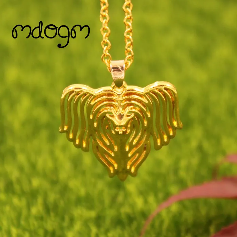 Cute Chinese Crest Necklace Dog Animal Pendant Gold Silver Plated Jewelry For Women Male Female Girls Ladies Kids Boys N106