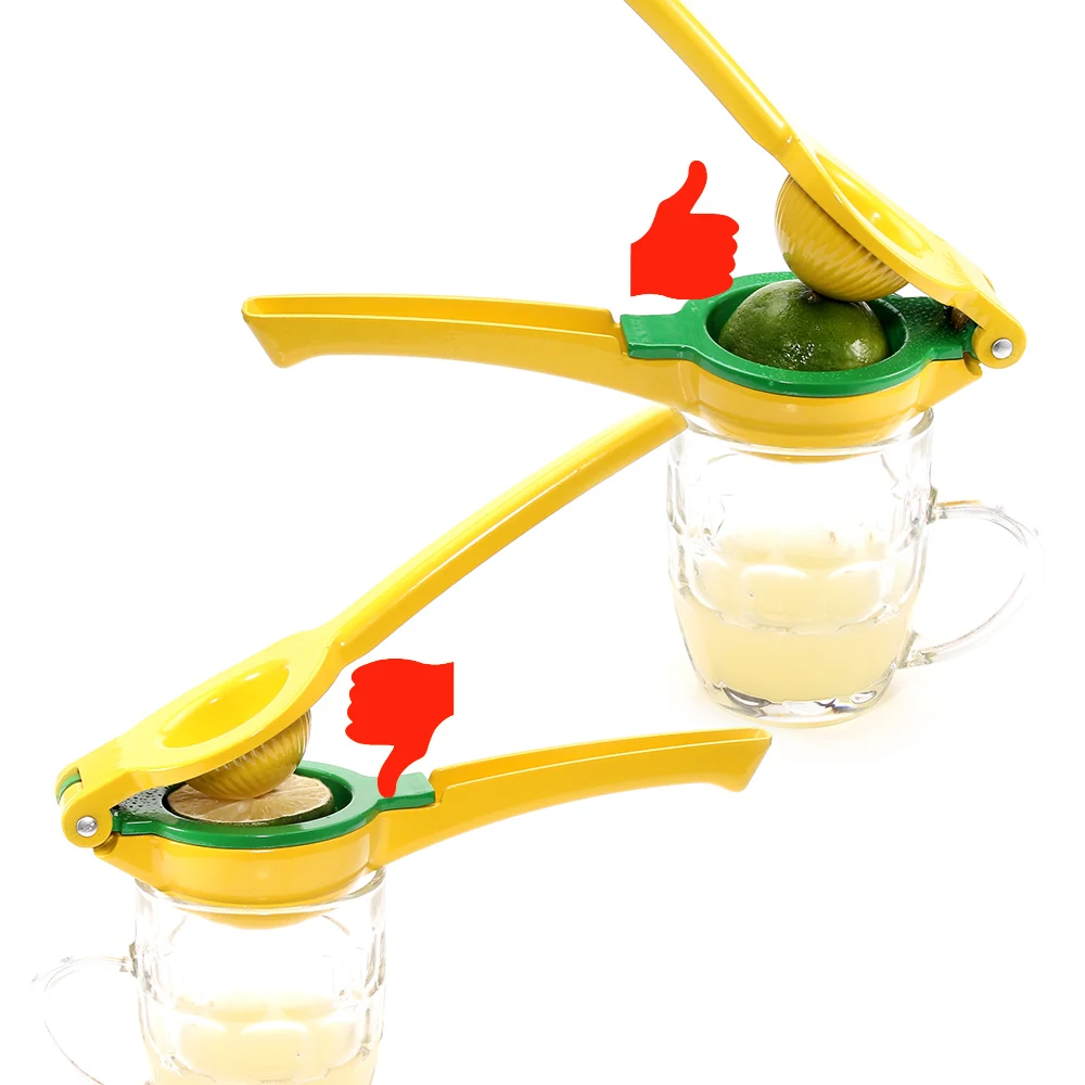 2-In-1 Lemon Lime Squeezer - Hand Juicer Lemon Squeezer - Max Extraction Manual Citrus Juicer