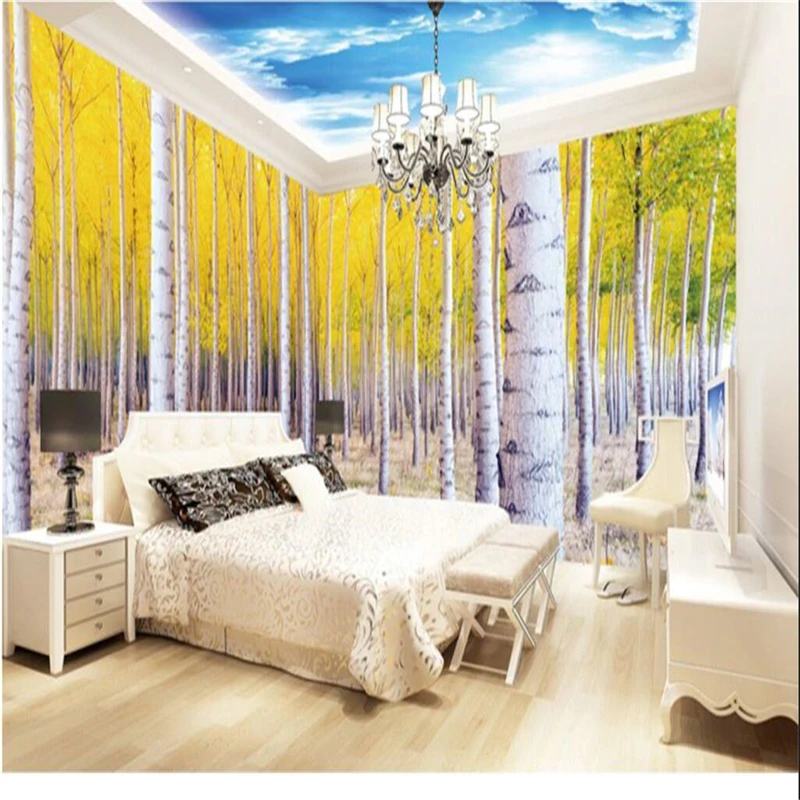 beibehang 3d Wallpaper Maple Leaf Smallpox Clouds Overall Room Background Modern Art Mural for Living Room Art Home Decor