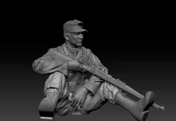 1/16 120mm Uncolor man sit and rest 120mm toy Resin Model Miniature Kit unassembly Unpainted