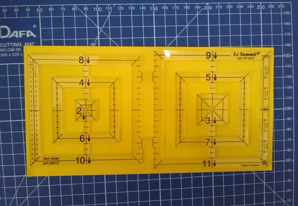 DIY tools two square cutting ruler quilting foot professional seam aligned Patchwork ruler Free shipping