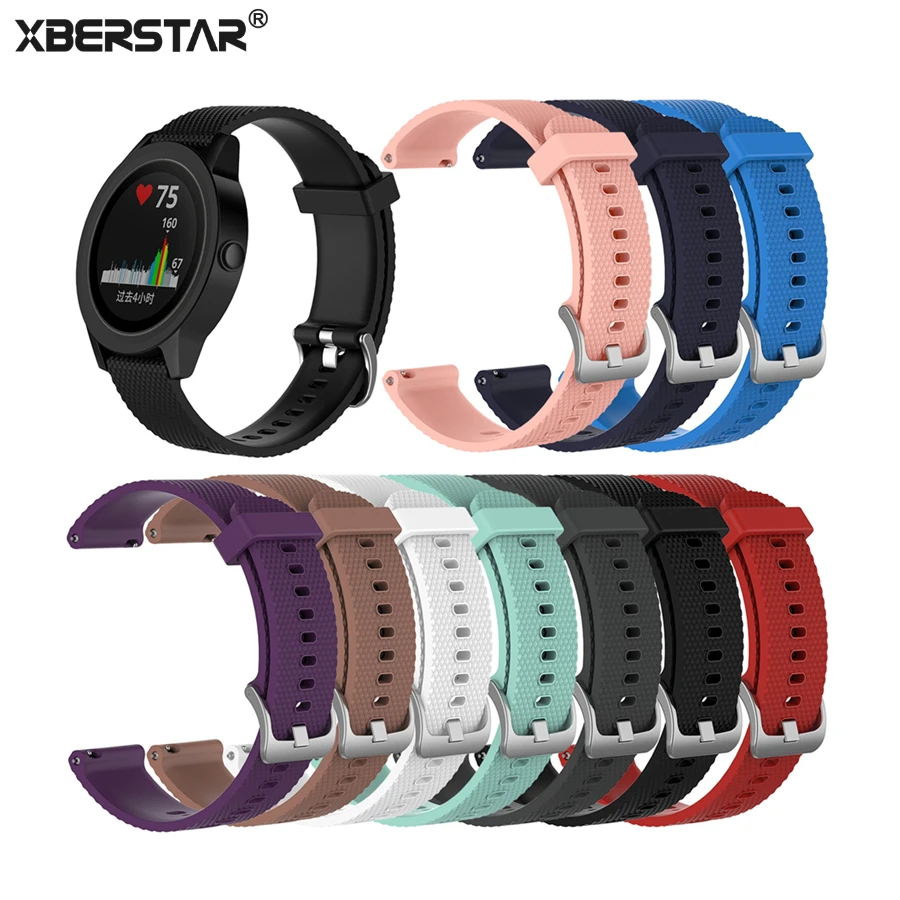 

20mm Watch Band for Garmin Vivoactive luxe Silicone Strap Watchband Accessories