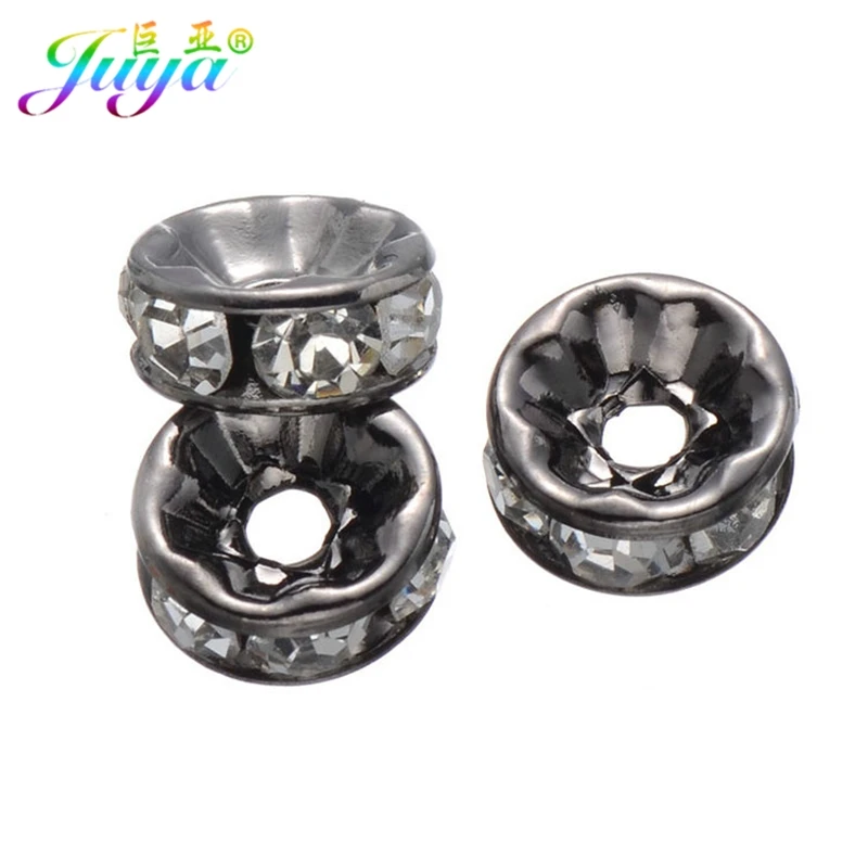 Juya 100pcs Wholesale DIY Spacers Beads 8mm Metal Separator Beads For Handmade Beadwork Jewelry Making