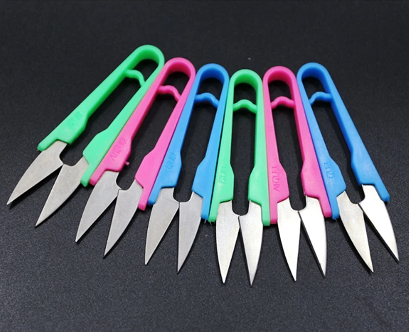 

240pcs/lot Cheap U Shaped Clippers Sewing Tools Trimming Scissors Thread Cutter Nippers Mini Scissors