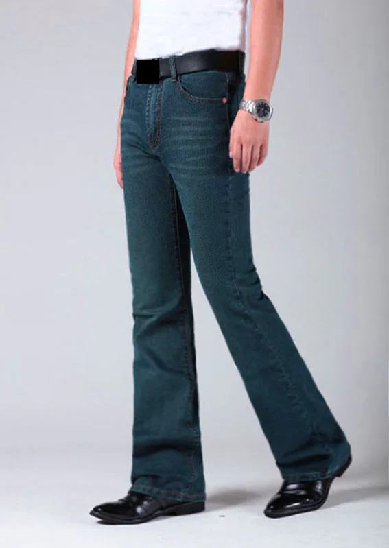 Pantalones Acampanados Jeans Bota Campana Hombre Pantalones Bota