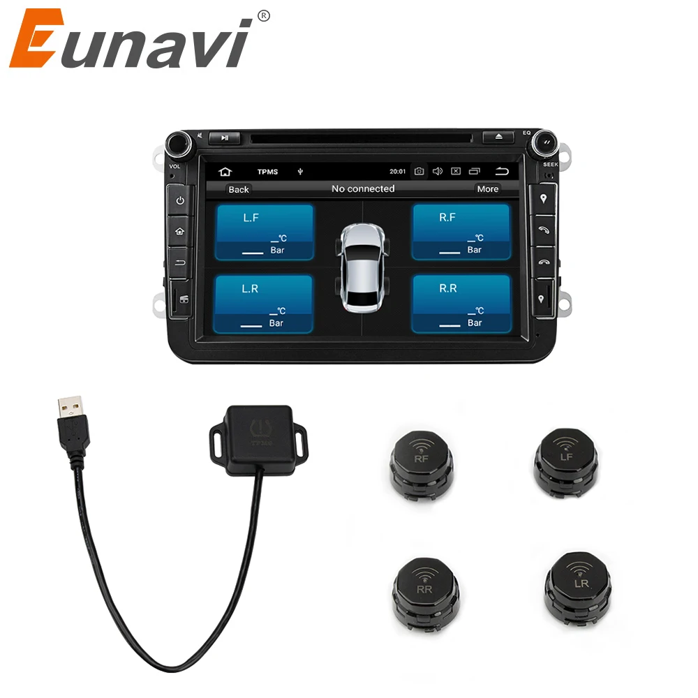 

Eunavi New Car Tire Pressure Monitoring Intelligent System TPMS with 4 Internal Sensor for WG WE Series