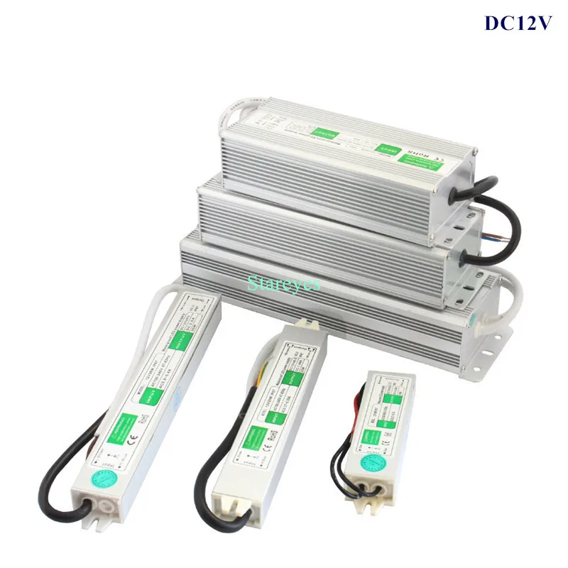 IP67 Waterproof Transformer Power Supply Adapter DC12V 24V 10W 15W 20W 25W 30W 36W 45W 50W 60W 80W 100W 120W 150W 200W Driver