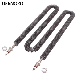 DERNORD Electric Finned Tubular Heater SUS304 Air Drying Oven Heating Element with M12 Thread 220v 1kw/1.5kw/1.8kw/2kw/2.5kw