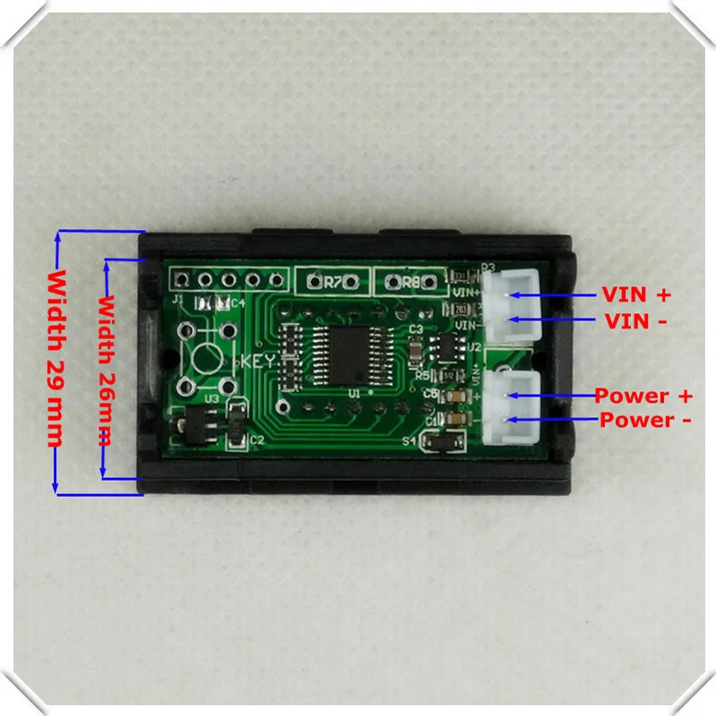 

Four Colors 0.36" Variable Precision DC 0-33 V Four Wires Digital Voltmeter voltage panel meter led display [ 4 pieces / lot]
