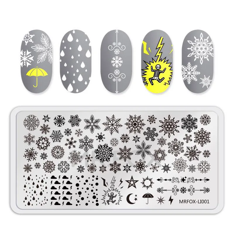 1PCS Blue Ocean Animal Nail Art Stamping Plates Fish Image Stencils for Nails Stamp Tools Manicure Template