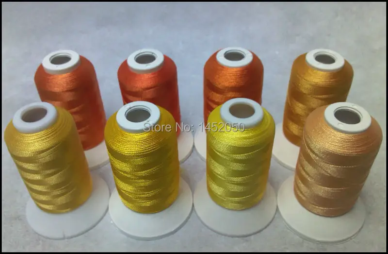 YELLOW COLORS Embroidery Machine Thread 8 Spools Free Ship