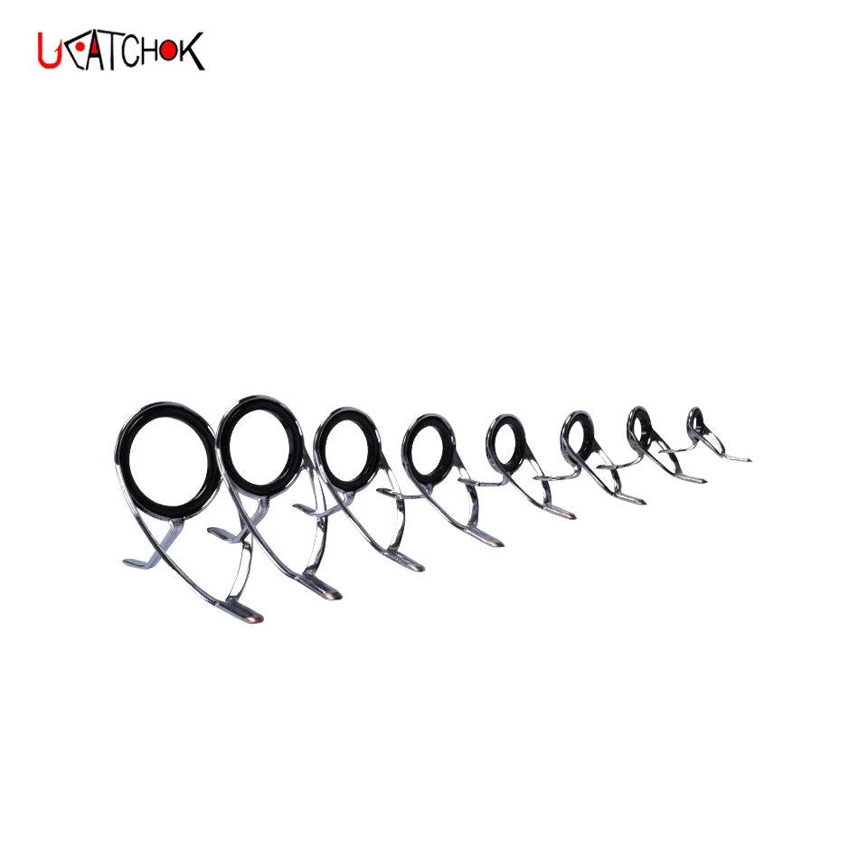 8pcs/set KW Fishing Rod Guide Ring Set Bracket Rod DIY Repair Renew Refit Replacement Pole Components Accessories Stick Crane