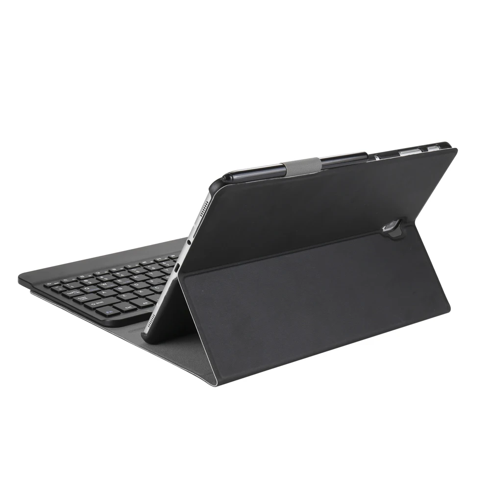 Imagem -02 - para Samsung Galaxy Tab s4 10.5 T830 T835 T837 Destacável Teclado sem Fio Bluetooth Mais Magro Folio Suporte Capa de Couro do Plutônio