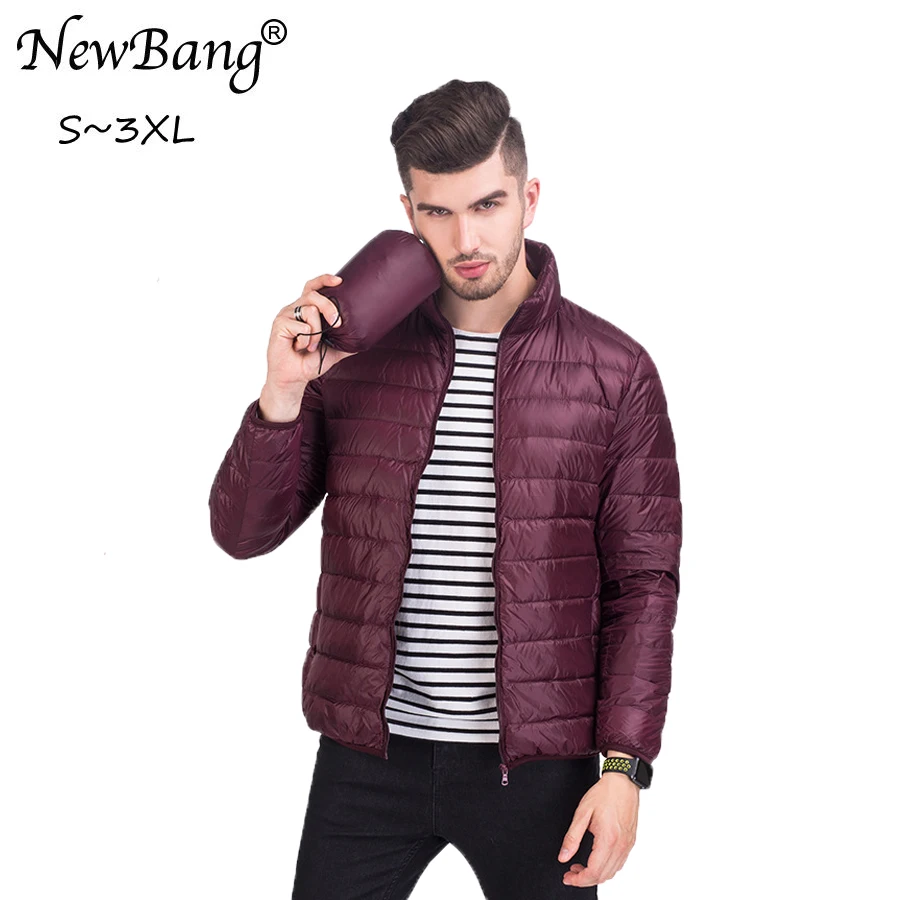 NewBang Plus 6XL  Plus Winter Jacket Men Ultra Light Down Jacket Men Larger Size Windproof Lightweight Portable Warm Coats