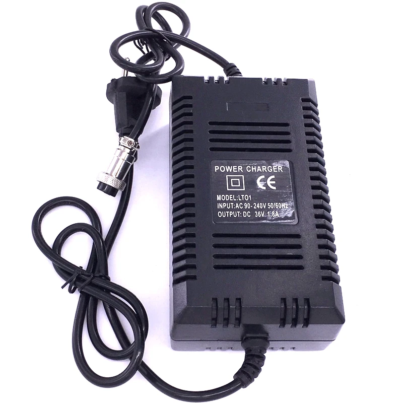 36V 1.8A Smart Electric Car Charger 3 Pins XLR Female Cannon Plug For SLA Gel Storage Lead Acid Battery 12AH 14AH 20AH