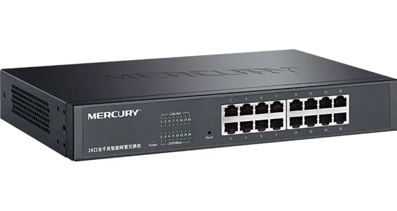 Chin-Firmware, 16 Ports 1000M Gigabit Managed Ethernet Switch, 100/1000Mpbs Manageable Network Switches, QoS, IGMP, VLAN, Loop