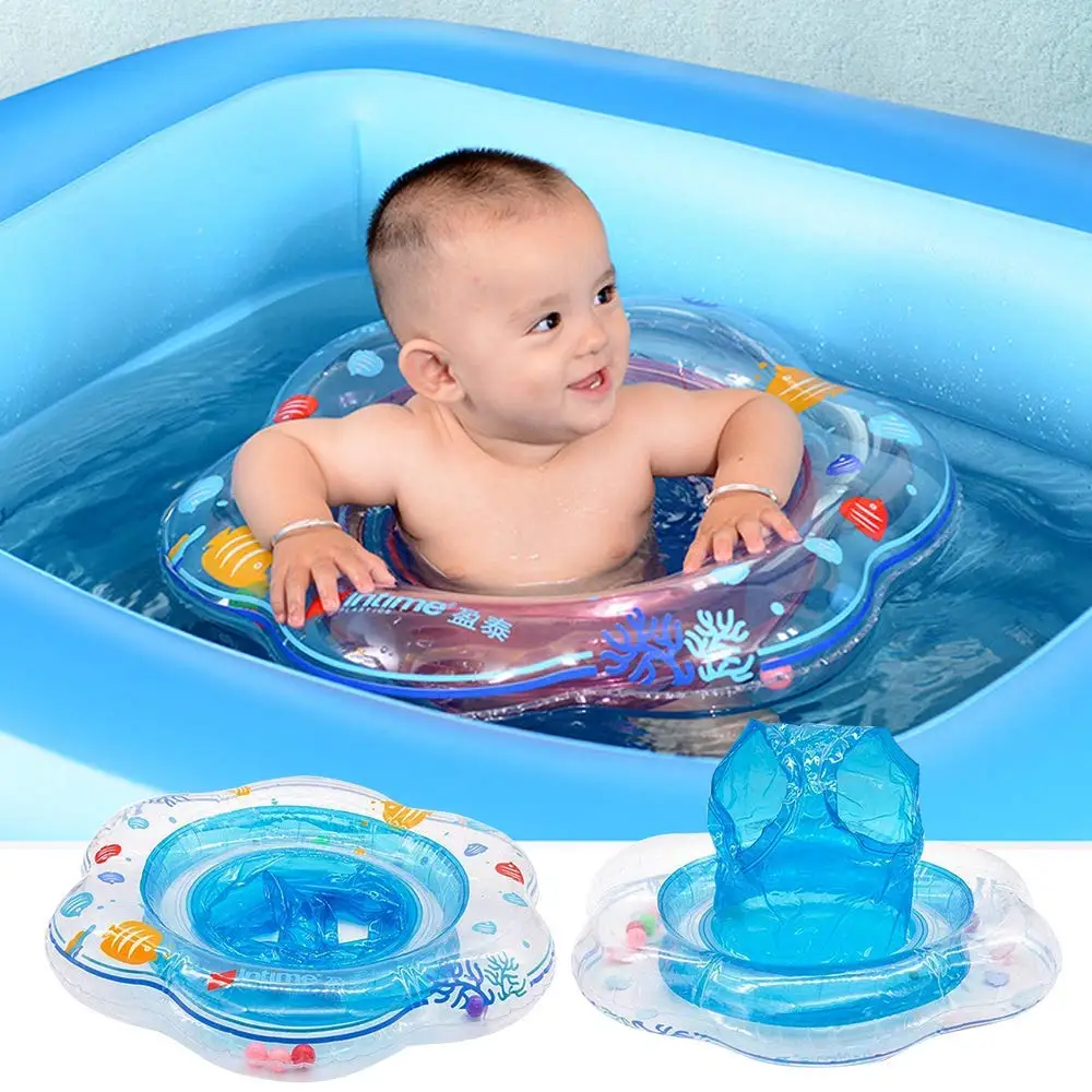 Baby Swimming Ring Float with Double Airbag Safety Seat Inflatable Infant Swim Ring Toy Kid Pool Bathtub Accessories Water Sport