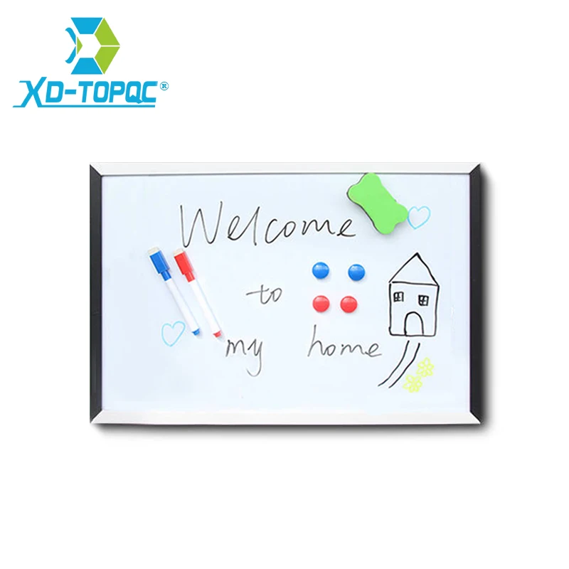 XINDI Nieuwe 40*60 cm Magnetische Wit Board MDF Zwart-wit Frame Houten Tekening Whiteboard Decoratieve Bericht Boards WB10