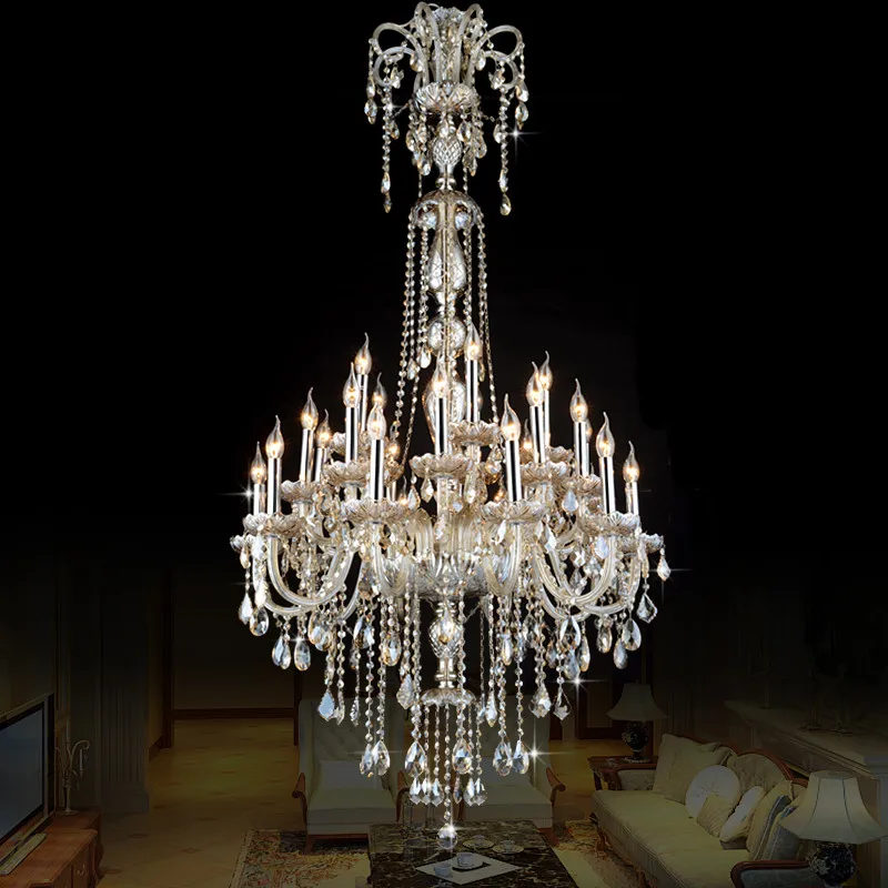 estilo europeu lampada de cristal moderna sala estar simples luz vela grande complexo villa projeto escada lustre 12 18 bracos 01