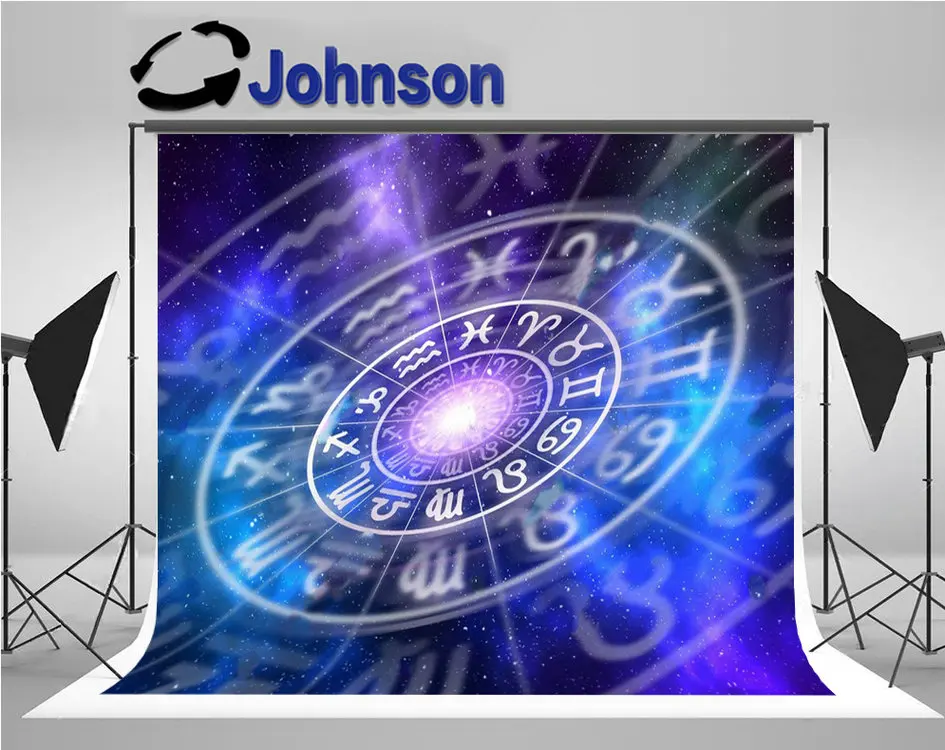 

Zodiac Signs Inside Horoscope Circle Astrology backdrop High quality Computer print wall photo studio background