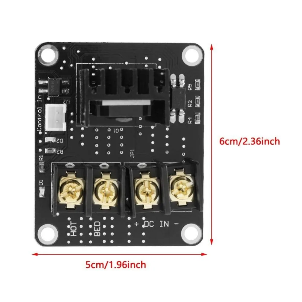 High Power Module Expansion Board Hot Bed MOS Tube for 3D Printer Heated Bed Power Expansion Module for 3D Printer With Cable