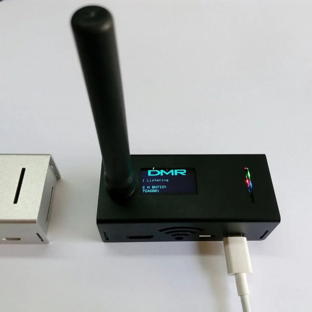 Imagem -02 - Pronto para Uso Mmdvm Hotspot Apoio P25 Dmr Ysf Nxdn Mais Raspberry pi Zero w 0w Mais Oled Mais Antena 16g Cartão sd Mais Case Mais Cabo Usb