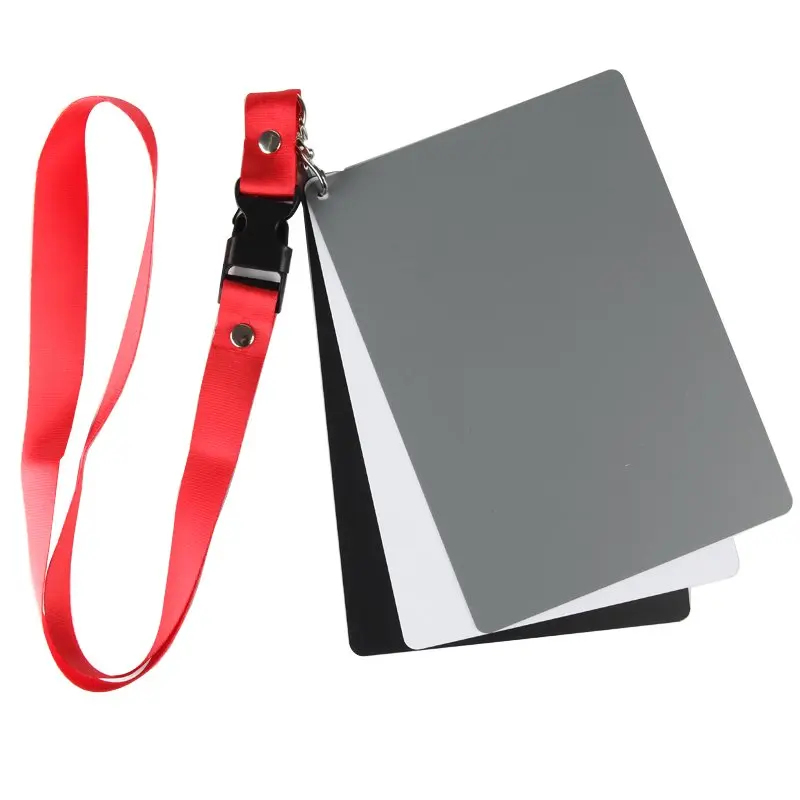 Estúdio fotográfico de tamanho grande 17.5cm * 12cm, 3 em 1, digital, branco, preto e cinza, cartões de equilíbrio, pulseira de cartão de exposição cinza para canon 5dii 60d