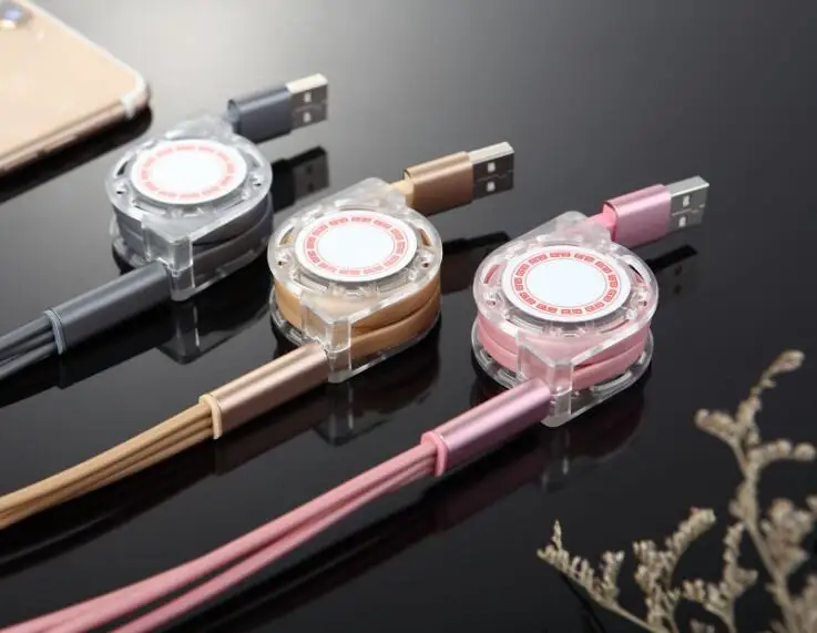 3 في 1 متعددة الأغراض تلسكوبي بيانات خط TYPE-C شحن الهاتف المحمول كابل