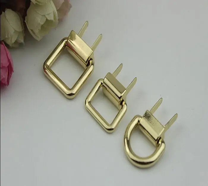 

(20 PCS/lot) metal plating processing straps on both sides of the button hook handbags decorative accessories