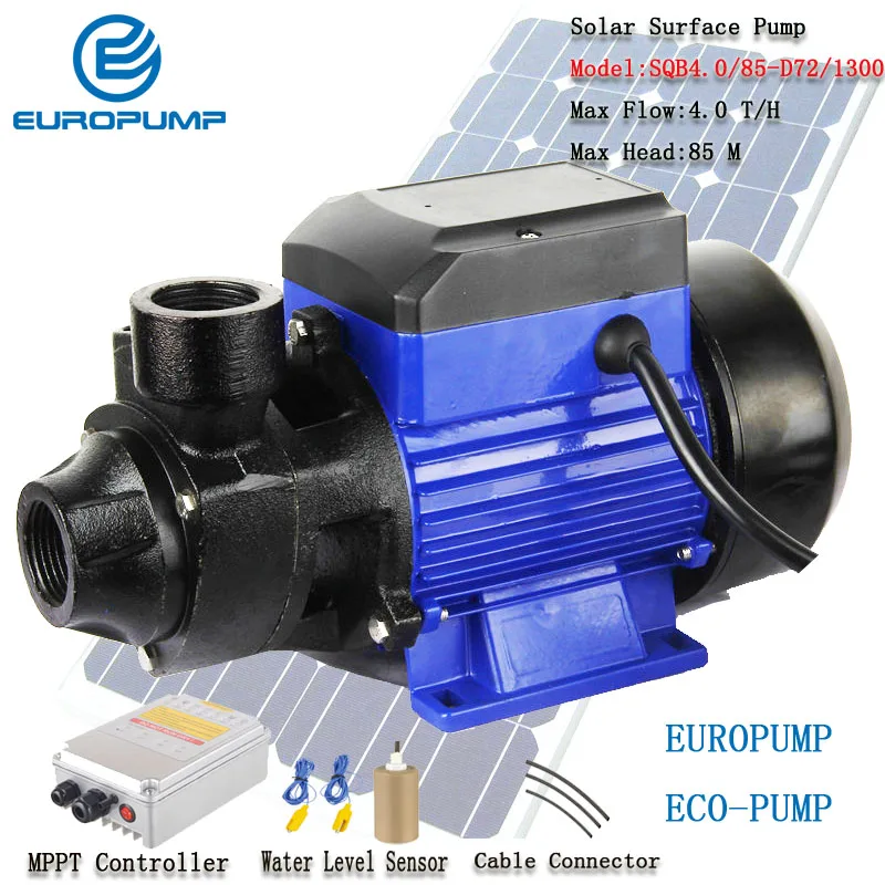 

EUROPUMP Free Shipping Brushless Max Lift 55M Max Flow 4T/H Solar Water Pump Solar Self Prime Pump MODEL(SQB4.0/85-D72/1300)