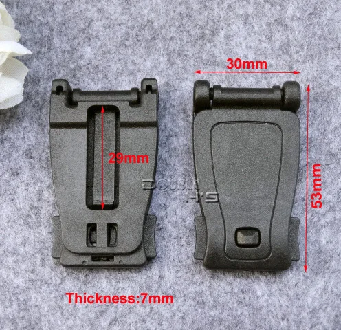 

100pcs/lot Black Plastic Buckles Strap Clip Belt Keeper For Molle Bag Camp Hiking